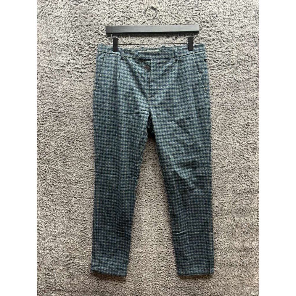 Paolo Pecora Milano Cotton-Blend Patterned Trousers Multicolor Mens Size 32 x 28